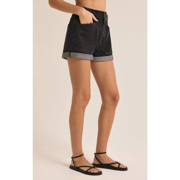 NEW Z SUPPLY odin denim short in black - Picture 4 of 5